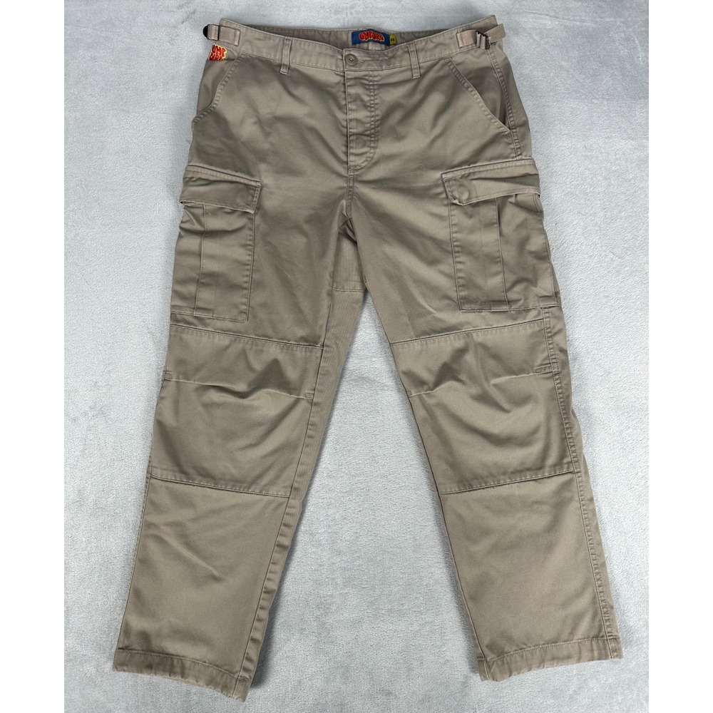 Empyre Cargo Pants Mens 32 Khaki Relax Fit Skate Workwear Utility Pockets